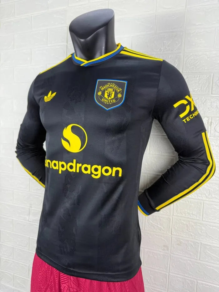 Manchester United Third Player Long Sleeve Jersey 25/26 Mens