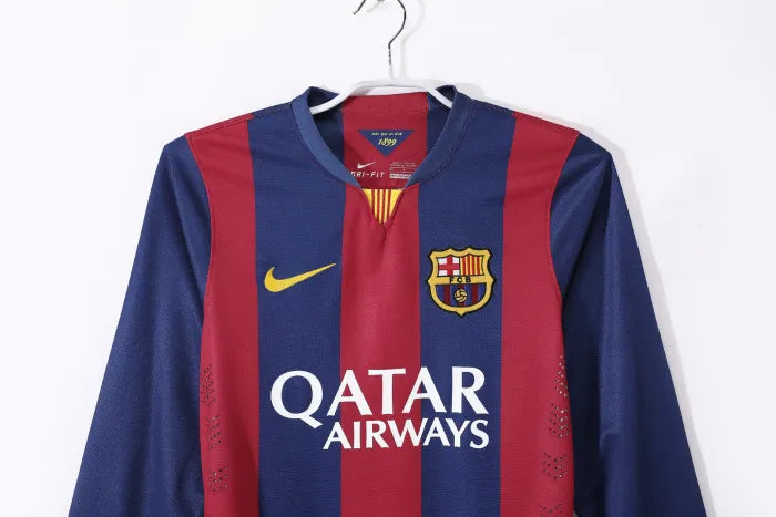 Barcelona Home Long Sleeve Retro Jersey 2014/15