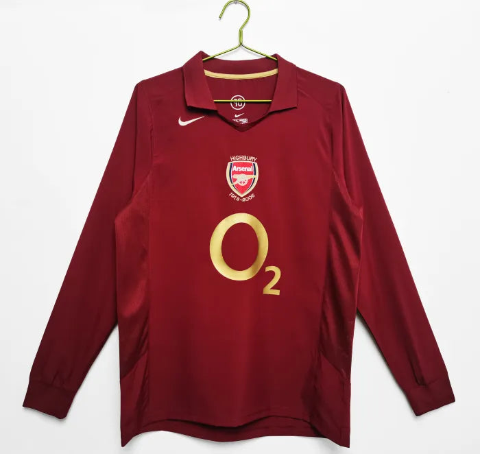 Arsenal Home Long Sleeve Retro Jersey 2005/06