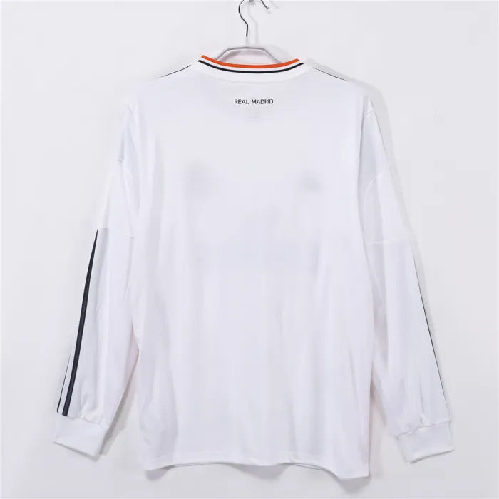 Real Madrid Home Retro Long Sleeve Jersey 2013/14 Mens